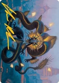 Ao, the Dawn Sky Art Card (25/81) (Gold-Stamped Signature) - Art Series: Kamigawa: Neon Dynasty - Magic: The Gathering card