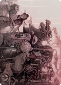 March of Burgeoning Life Art Card - Art Series: Kamigawa: Neon Dynasty - Magic: The Gathering card
