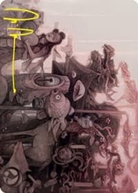 March of Burgeoning Life Art Card (Gold-Stamped Signature) - Art Series: Kamigawa: Neon Dynasty - Magic: The Gathering card