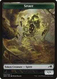 Spirit Token (012) - Kamigawa: Neon Dynasty - Magic: The Gathering card