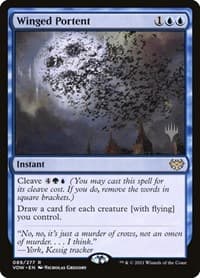 Winged Portent - Promo Pack: Kamigawa: Neon Dynasty - Magic: The Gathering card