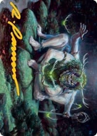 Myojin of Towering Might Art Card (Gold-Stamped Signature) - Art Series: Kamigawa: Neon Dynasty - Magic: The Gathering card