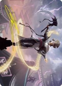 Naomi, Pillar of Order Art Card (Gold-Stamped Signature) - Art Series: Kamigawa: Neon Dynasty - Magic: The Gathering card