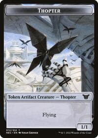 Thopter // Spirit (002) Double-Sided Token - Commander: Kamigawa: Neon Dynasty - Magic: The Gathering card