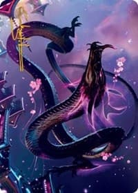 Junji, the Midnight Sky Art Card (38/81) (Gold-Stamped Signature) - Art Series: Kamigawa: Neon Dynasty - Magic: The Gathering card