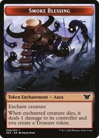 Smoke Blessing // Spirit (009) Double-sided Token - Commander: Kamigawa: Neon Dynasty - Magic: The Gathering card