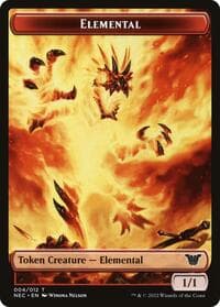 Elemental // Spirit (009) Double-Sided Token - Commander: Kamigawa: Neon Dynasty - Magic: The Gathering card