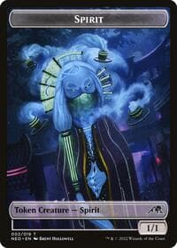 Spirit (002) // Treasure (017) Double Sided Token - Kamigawa: Neon Dynasty - Magic: The Gathering card