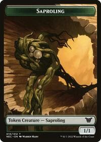 Saproling // Spirit (002) Double-Sided Token - Commander: Kamigawa: Neon Dynasty - Magic: The Gathering card