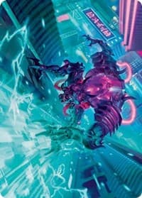 Surgehacker Mech Art Card - Art Series: Kamigawa: Neon Dynasty - Magic: The Gathering card