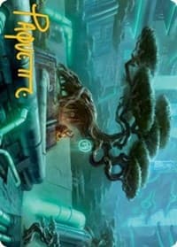 Forest (292) Art Card (Gold-Stamped Signature) - Art Series: Kamigawa: Neon Dynasty - Magic: The Gathering card