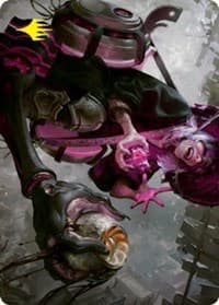 Undercity Scrounger Art Card (Gold-Stamped Signature) - Art Series: Kamigawa: Neon Dynasty - Magic: The Gathering card