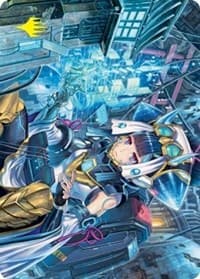 Covert Technician Art Card (Gold-Stamped Signature) - Art Series: Kamigawa: Neon Dynasty - Magic: The Gathering card