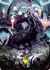 Echo of Death's Wail Art Card (Gold-Stamped Signature) - Art Series: Kamigawa: Neon Dynasty - Magic: The Gathering card