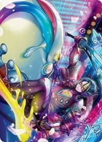 Tatsunari, Toad Rider Art Card - Art Series: Kamigawa: Neon Dynasty - Magic: The Gathering card