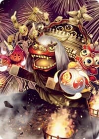 March of Reckless Joy Art Card - Art Series: Kamigawa: Neon Dynasty - Magic: The Gathering card