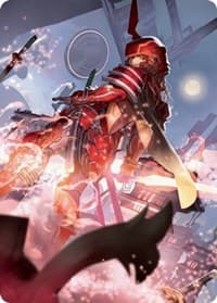 Peerless Samurai Art Card - Art Series: Kamigawa: Neon Dynasty - Magic: The Gathering card