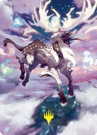 Hinata, Dawn-Crowned Art Card (Gold-Stamped Signature) - Art Series: Kamigawa: Neon Dynasty - Magic: The Gathering card