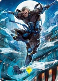 Kaito Shizuki Art Card (70/81) (Gold-Stamped Signature) - Art Series: Kamigawa: Neon Dynasty - Magic: The Gathering card