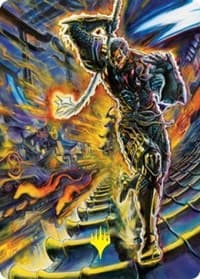 Kaito Shizuki Art Card (71/81) (Gold-Stamped Signature) - Art Series: Kamigawa: Neon Dynasty - Magic: The Gathering card