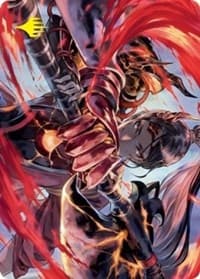 Risona, Asari Commander Art Card (Gold-Stamped Signature) - Art Series: Kamigawa: Neon Dynasty - Magic: The Gathering card