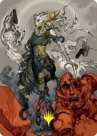 Tamiyo, Compleated Sage Art Card (Gold-Stamped Signature) - Art Series: Kamigawa: Neon Dynasty - Magic: The Gathering card