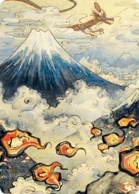 Mountain (299) Art Card - Art Series: Kamigawa: Neon Dynasty - Magic: The Gathering card