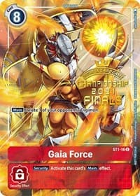Gaia Force (2021 Championship Finals Tamer's Evolution Pack) - Starter Deck 01: Gaia Red - Digimon Card Game card
