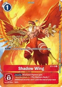 Shadow Wing (2021 Championship Finals Tamer's Evolution Pack) - Starter Deck 01: Gaia Red - Digimon Card Game card