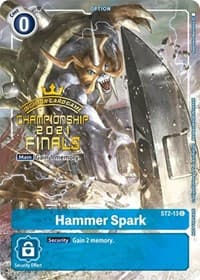 Hammer Spark (2021 Championship Finals Tamer's Evolution Pack) - Starter Deck 02: Cocytus Blue - Digimon Card Game card