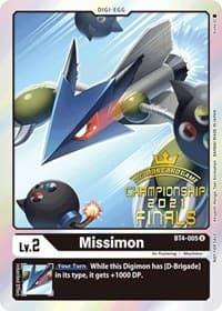 Missimon (2021 Championship Finals Event Pack Alt-Art Gold Stamp Set) - Great Legend - Digimon Card Game card