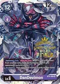 DanDevimon (2021 Championship Finals Event Pack Alt-Art Gold Stamp Set) - Great Legend - Digimon Card Game card