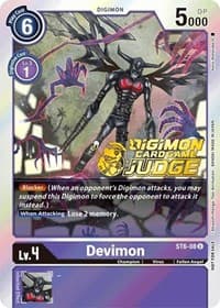 Devimon (Judge Pack 1) - Starter Deck 06: Venomous Violet - Digimon Card Game card