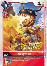 Greymon (Judge Pack 1) - Starter Deck 01: Gaia Red - Digimon Card Game card