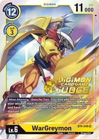 WarGreymon (Judge Pack 1) - Great Legend - Digimon Card Game card