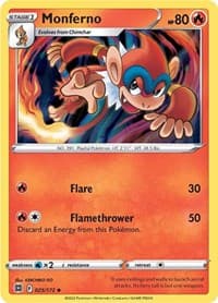 Monferno - SWSH09: Brilliant Stars - Pokemon card