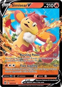 Simisear V - SWSH09: Brilliant Stars - Pokemon card