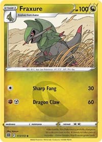 Fraxure - SWSH09: Brilliant Stars - Pokemon card