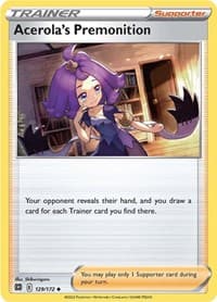 Acerola's Premonition - SWSH09: Brilliant Stars - Pokemon card