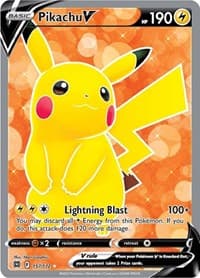 Pikachu V (Full Art) - SWSH09: Brilliant Stars - Pokemon card