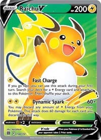 Raichu V (Full Art) - SWSH09: Brilliant Stars - Pokemon card