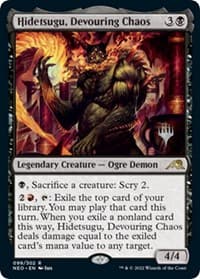 Hidetsugu, Devouring Chaos - Promo Pack: Kamigawa: Neon Dynasty - Magic: The Gathering card