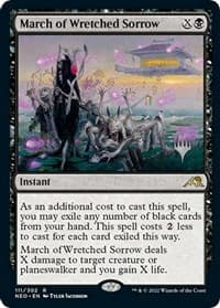 March of Wretched Sorrow - Promo Pack: Kamigawa: Neon Dynasty - Magic: The Gathering card