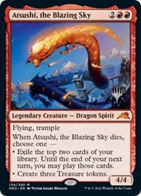 Atsushi, the Blazing Sky - Promo Pack: Kamigawa: Neon Dynasty - Magic: The Gathering card