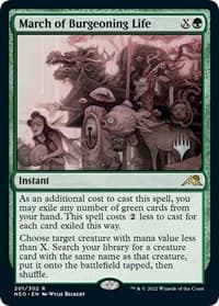 March of Burgeoning Life - Promo Pack: Kamigawa: Neon Dynasty - Magic: The Gathering card
