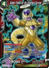 Golden Frieza, for the Universe's Survival - Realm of the Gods Pre-Release Cards - Dragon Ball Super: Masters card