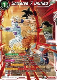 Universe 7 Unified - Realm of the Gods Pre-Release Cards - Dragon Ball Super: Masters card