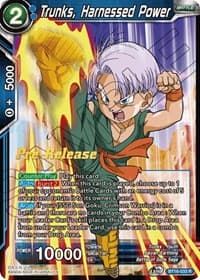 Trunks, Harnessed Power - Realm of the Gods Pre-Release Cards - Dragon Ball Super: Masters card