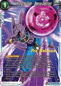 Realm of the Gods - Beerus Destroys - Realm of the Gods Pre-Release Cards - Dragon Ball Super: Masters card