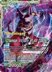 Champa // Champa, Victory at All Costs - Realm of the Gods Pre-Release Cards - Dragon Ball Super: Masters card